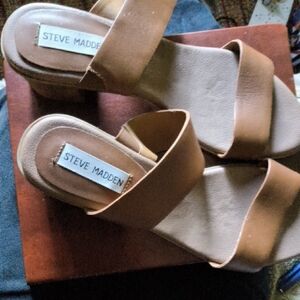 Steve Madden Women's Tan Slide Sandals